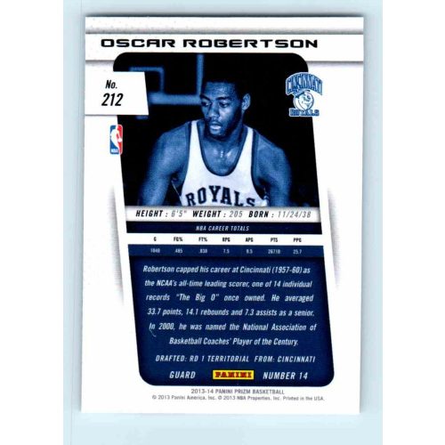 2013-14 Panini Prizm Base #212 Oscar Robertson