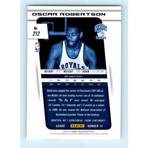 2013-14 Panini Prizm Base #212 Oscar Robertson