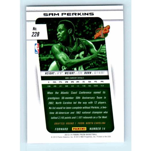 2013-14 Panini Prizm Base #228 Sam Perkins