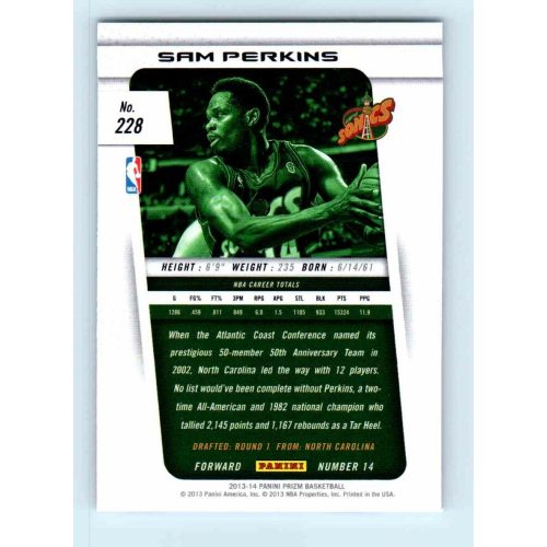 2013-14 Panini Prizm Base #228 Sam Perkins