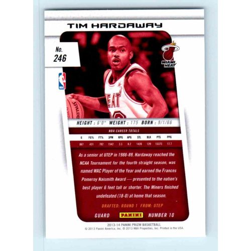 2013-14 Panini Prizm Base #246 Tim Hardaway