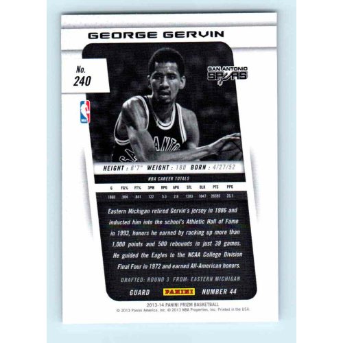 2013-14 Panini Prizm Base #240 George Gervin