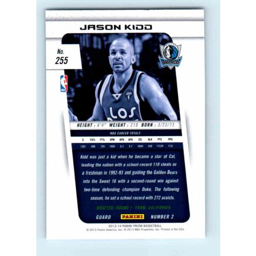 2013-14 Panini Prizm Base #255 Jason Kidd