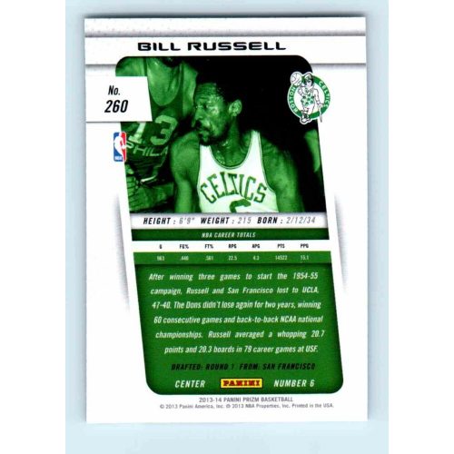 2013-14 Panini Prizm Base #260 Bill Russell