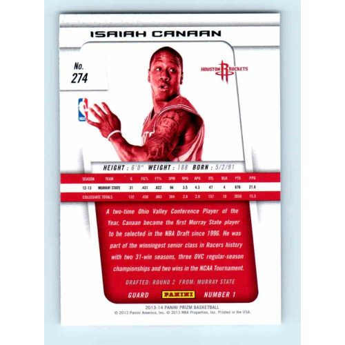 2013-14 Panini Prizm Base #274 Isaiah Canaan RC