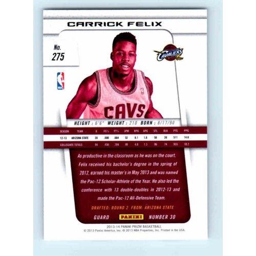 2013-14 Panini Prizm Base #275 Carrick Felix RC