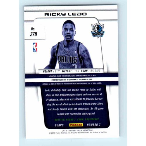 2013-14 Panini Prizm Base #278 Ricky Ledo RC