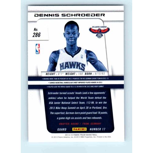 2013-14 Panini Prizm Base #286 Dennis Schroeder RC