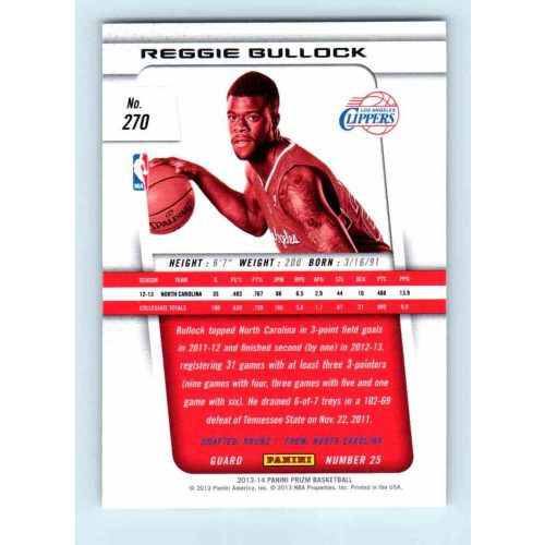 2013-14 Panini Prizm Base #270 Reggie Bullock RC