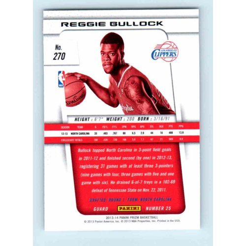 2013-14 Panini Prizm Base #270 Reggie Bullock RC