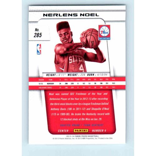 2013-14 Panini Prizm Base #285 Nerlens Noel RC