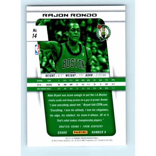 2013-14 Panini Prizm Base #14 Rajon Rondo