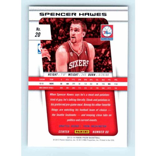 2013-14 Panini Prizm Base #20 Spencer Hawes