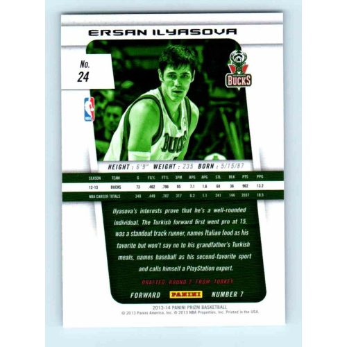 2013-14 Panini Prizm Base #24 Ersan Ilyasova