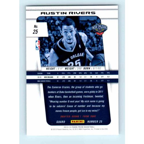 2013-14 Panini Prizm Base #25 Austin Rivers