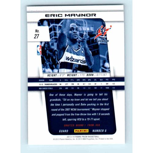 2013-14 Panini Prizm Base #27 Eric Maynor