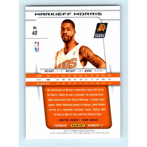 2013-14 Panini Prizm Base #40 Markieff Morris