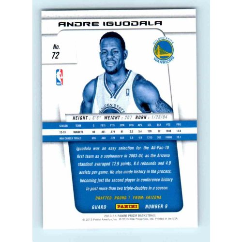 2013-14 Panini Prizm Base #72 Andre Iguodala