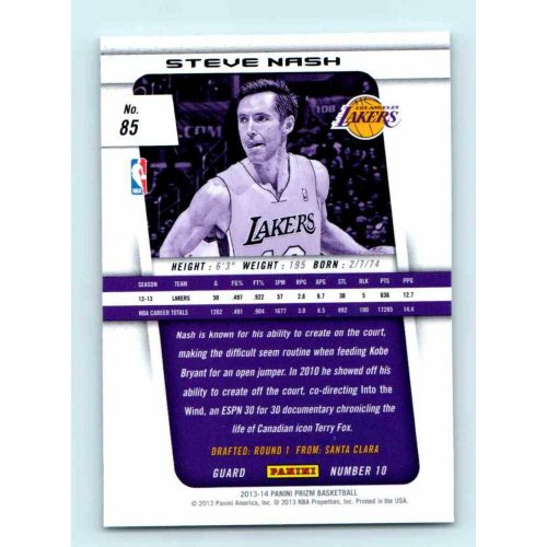 2013-14 Panini Prizm Base #85 Steve Nash