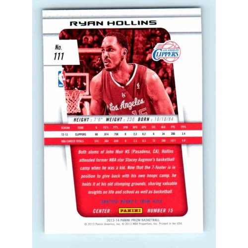 2013-14 Panini Prizm Base #111 Ryan Hollins