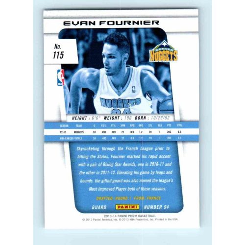 2013-14 Panini Prizm Base #115 Evan Fournier