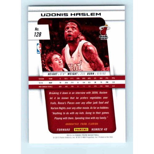 2013-14 Panini Prizm Base #128 Udonis Haslem