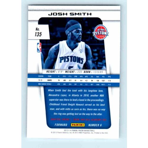 2013-14 Panini Prizm Base #135 Josh Smith