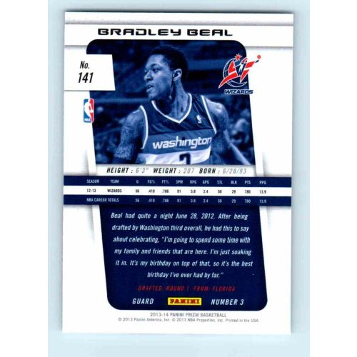 2013-14 Panini Prizm Base #141 Bradley Beal