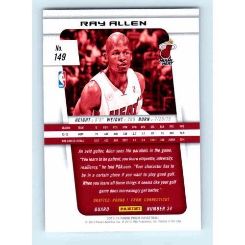 2013-14 Panini Prizm Base #149 Ray Allen