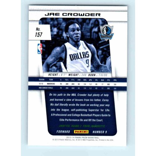 2013-14 Panini Prizm Base #157 Jae Crowder