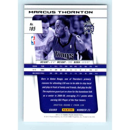 2013-14 Panini Prizm Base #185 Marcus Thornton