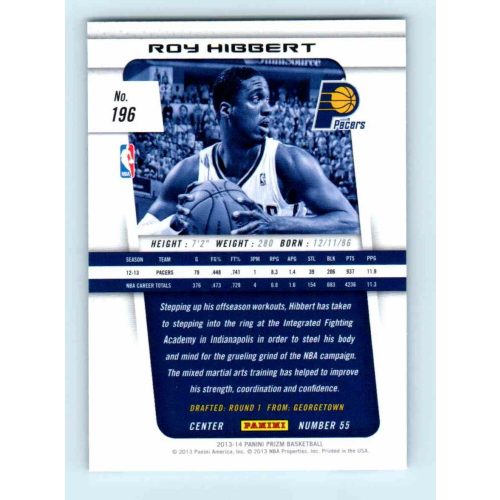 2013-14 Panini Prizm Base #196 Roy Hibbert