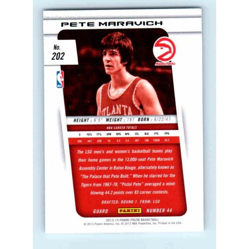 2013-14 Panini Prizm Base #202 Pete Maravich