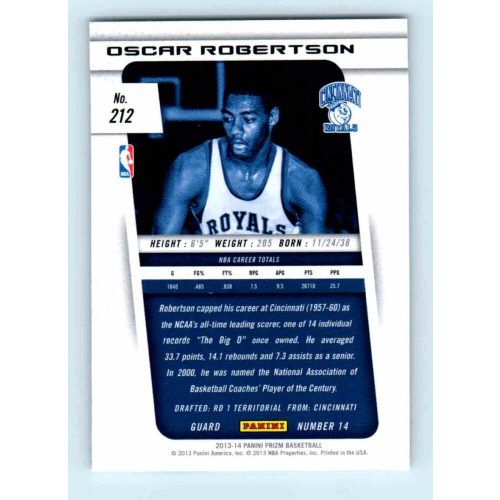 2013-14 Panini Prizm Base #212 Oscar Robertson