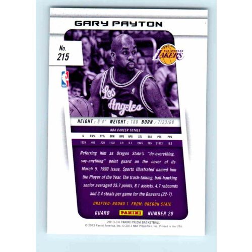 2013-14 Panini Prizm Base #215 Gary Payton