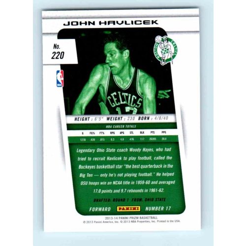 2013-14 Panini Prizm Base #220 John Havlicek