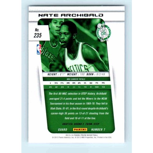 2013-14 Panini Prizm Base #235 Nate Archibald