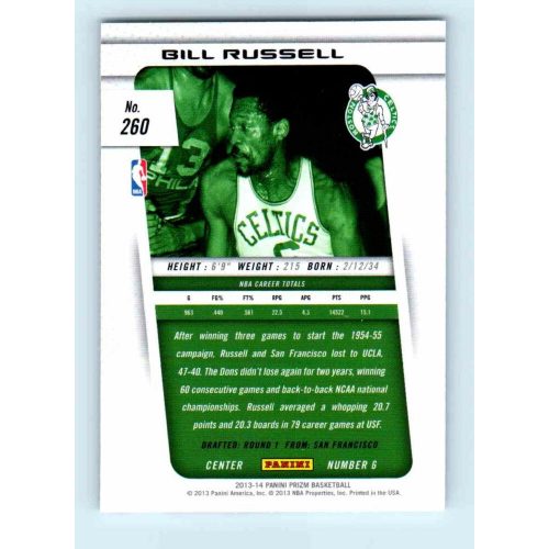 2013-14 Panini Prizm Base #260 Bill Russell