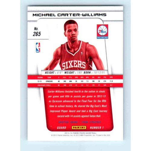 2013-14 Panini Prizm Base #265 Michael Carter-Williams RC