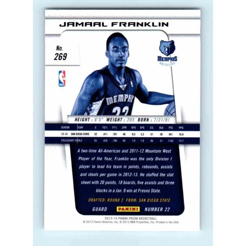 2013-14 Panini Prizm Base #269 Jamaal Franklin RC