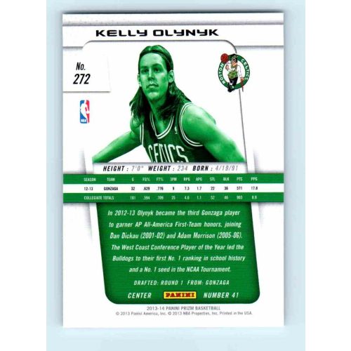 2013-14 Panini Prizm Base #272 Kelly Olynyk RC