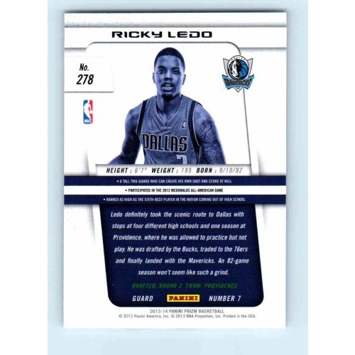 2013-14 Panini Prizm Base #278 Ricky Ledo RC