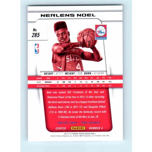 2013-14 Panini Prizm Base #285 Nerlens Noel RC