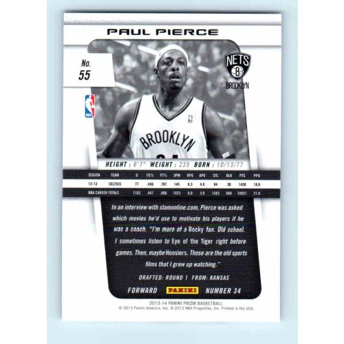 2013-14 Panini Prizm Base #55 Paul Pierce