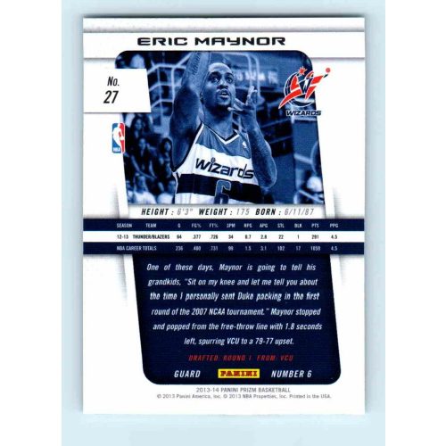 2013-14 Panini Prizm Base #27 Eric Maynor