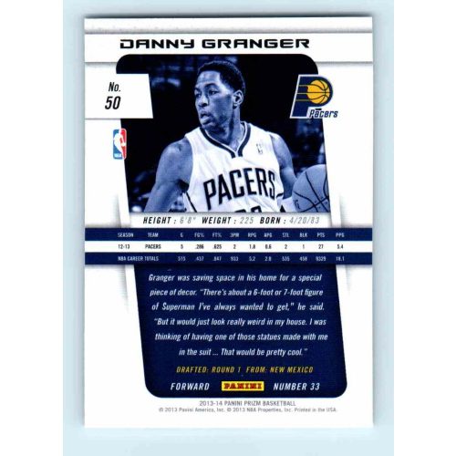 2013-14 Panini Prizm Base #50 Danny Granger