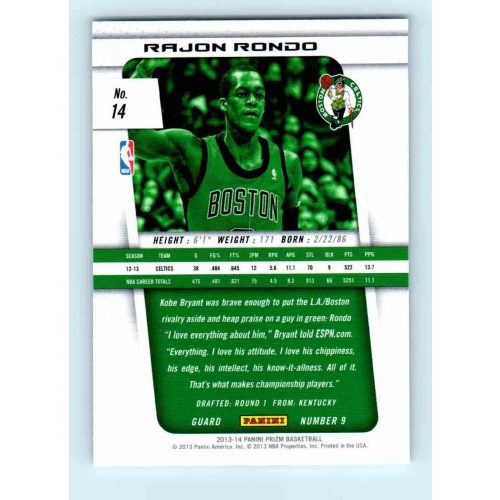 2013-14 Panini Prizm Base #14 Rajon Rondo