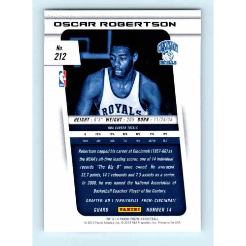 2013-14 Panini Prizm Base #212 Oscar Robertson