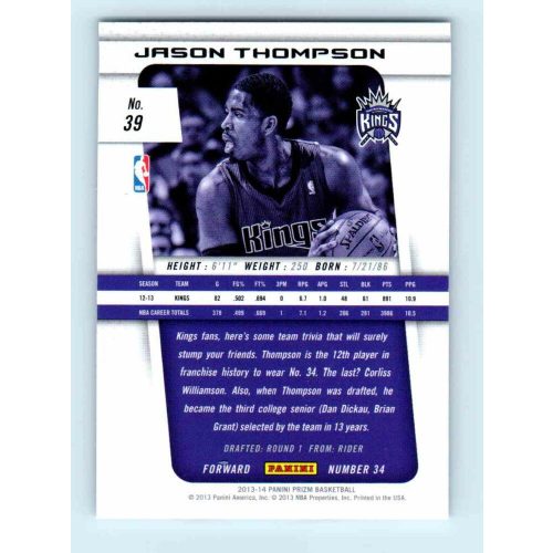 2013-14 Panini Prizm Base #39 Jason Thompson