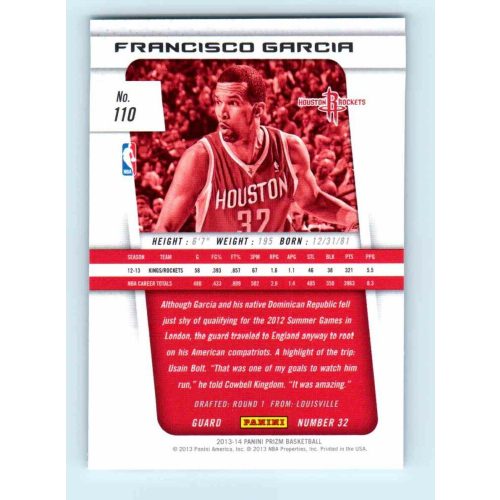 2013-14 Panini Prizm Base #110 Francisco Garcia